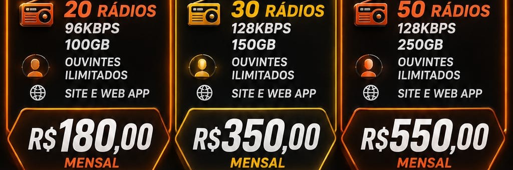 RádioBS é um sistema incrível para web rádio com layout responsivo.